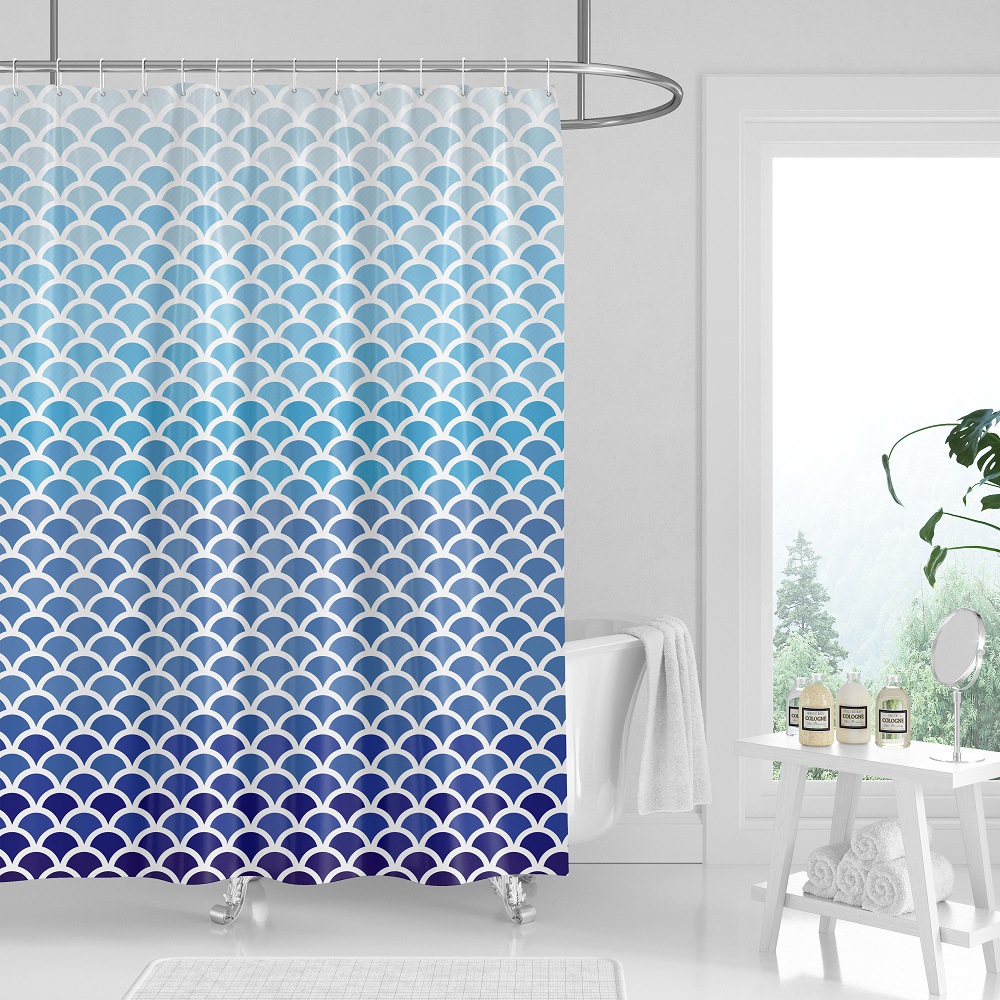 Cross-border e-commerce toilet wet and dry separation partition shower curtain shower curtain waterproof mildew proof shower curtain cloth shower curtain wholesale