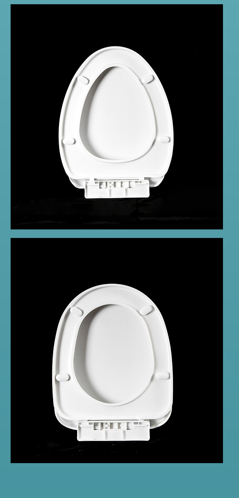 Manufacturer's in-stock bottom-mounted toilet seat covers, household slow-lowering silent anti-wear round head toilet seat covers, thickened bottom-mounted toilet seat covers undefined