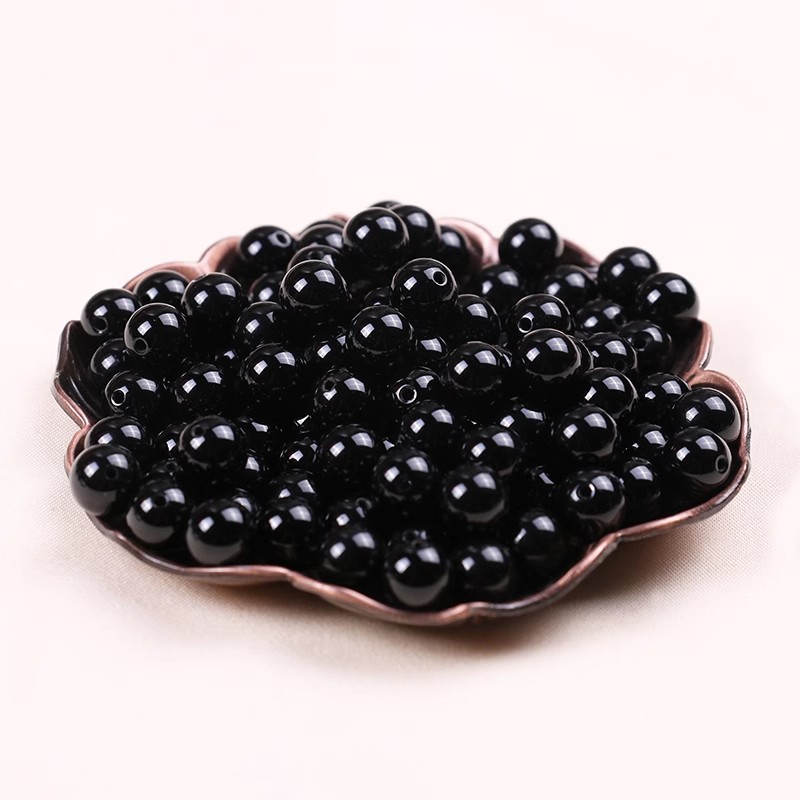 优选7A黑玛瑙散珠手工串珠手链水晶手串配珠diy饰品配件材料批发