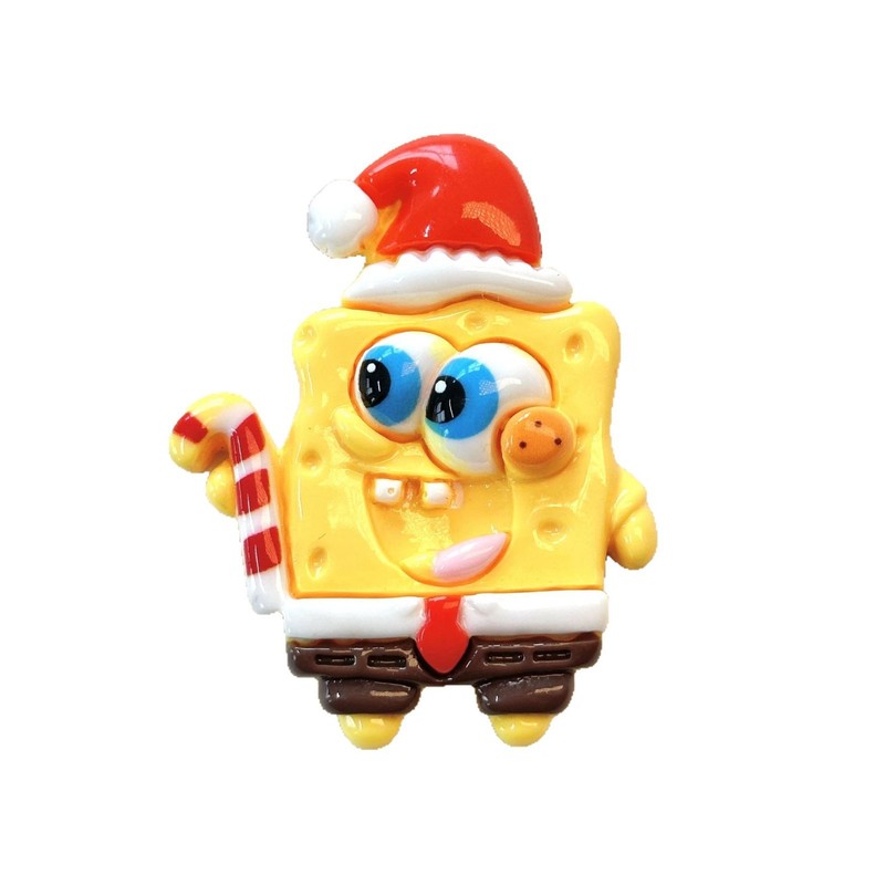 クリスマススポンジボブ冷蔵庫マグネットかわいい漫画立体マグネットクリエイティブ装飾磁気ステッカーギフト磁気ステッカー|undefined