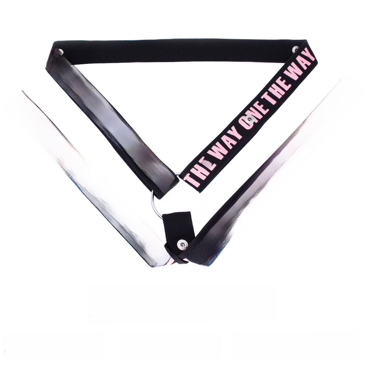 Male chastity lock auxiliary belt three-way wide restraint pull chastity lock CB lock fixing belt elastic elastic ring is large