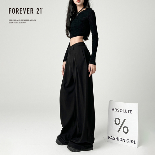 Cross-border summer new style women's straight-leg suit pants, high-waisted wide-leg versatile casual petite straight-leg floor-length pants