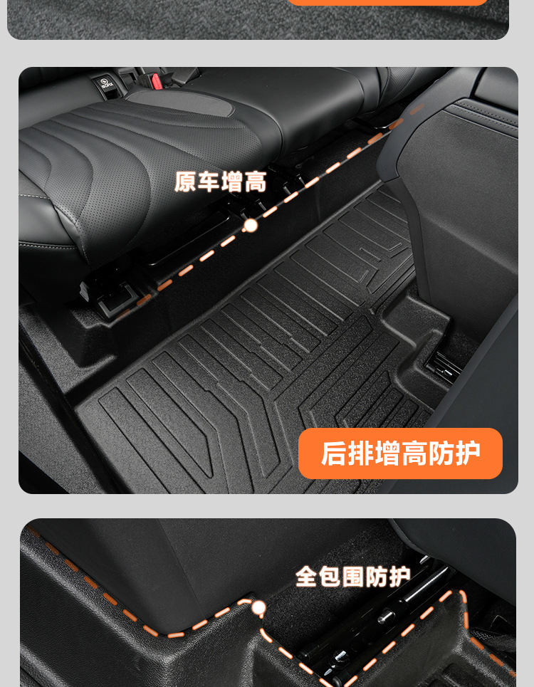 Suitable for Chery 23-26 Models Tiggo 9 Five-Seater and Seven-Seater C-Dm Full Surround Tpe Car Floor Mats and Carpets