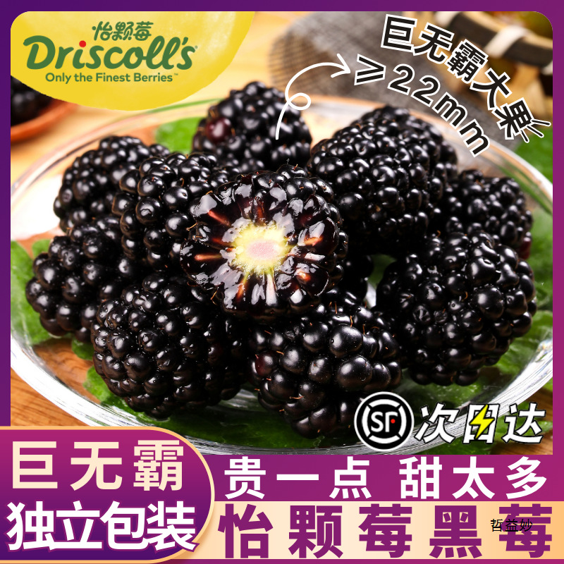 Driscoll's fresh blackberries raspberries rare tropical black raspberries 2 boxes seasonal 4 SF Express included