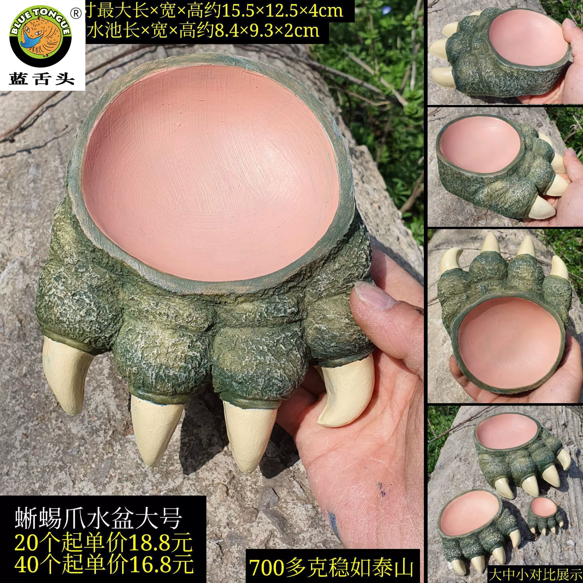 Элементы животных рептилии тазик таз для воды Коллекция ящериц когти змея миска для воды ящик для домашних животных