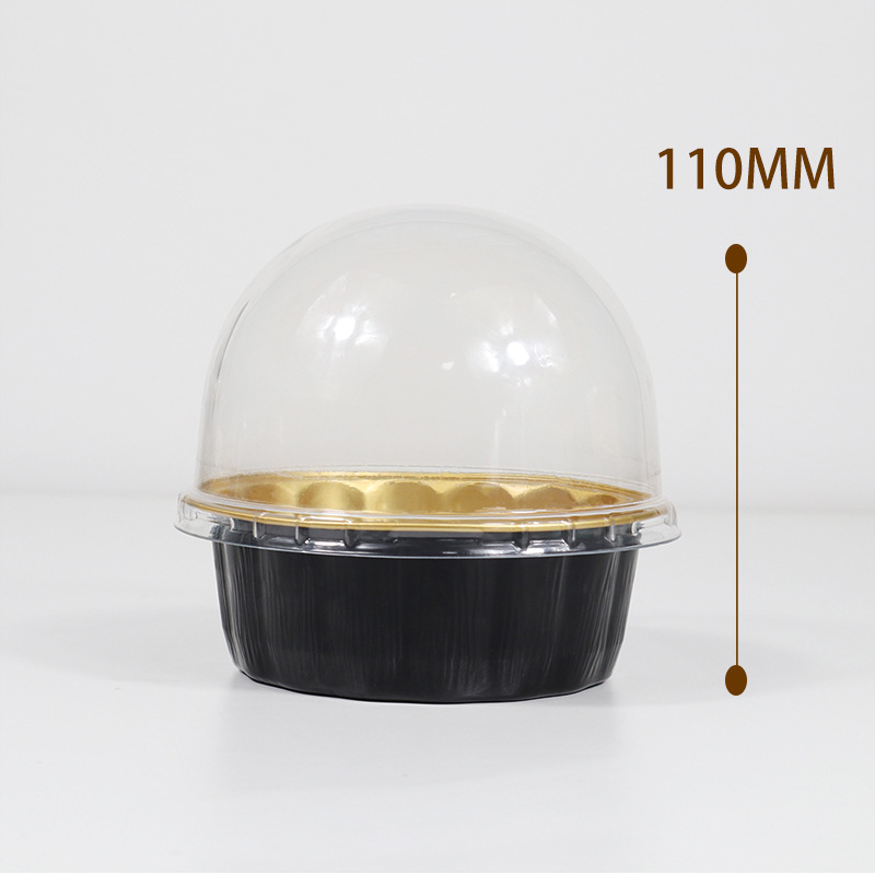 블랙 골드 + 높은 뚜껑, 원형, 알루미늄 호일 235ML