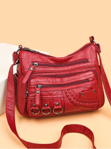 Summer Bestselling Crossbody Bag Mother Shoulder Bag Washable Soft Leather Women's Small Bag Unisex Women's Bag for Middle-Aged Women