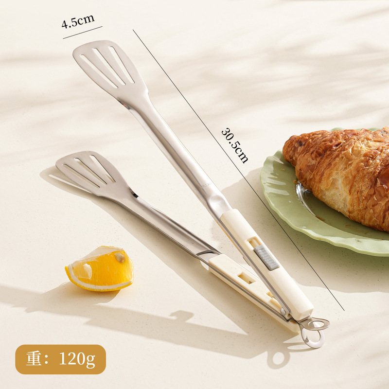 304滑扣食物夹创意牛排夹烤肉夹多功能烤鱼夹滑扣加厚料理分餐夹|undefined