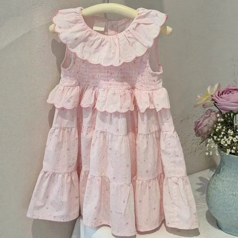 Korean Style Summer Dress for Girls, Fashionable Princess Dress 2025 Summer New Style Children's Thin Sleeveless Dress