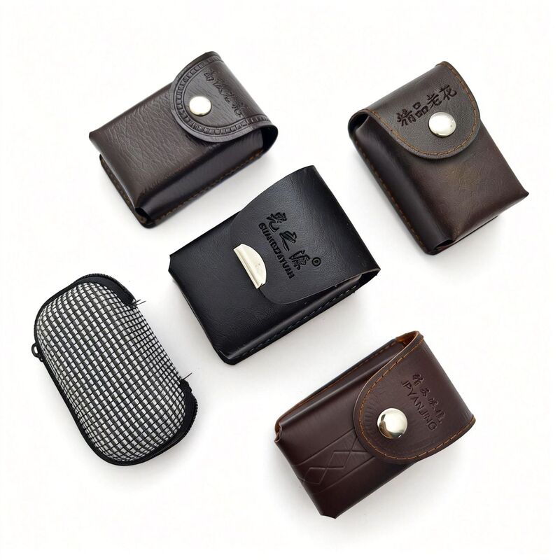 Factory Direct Sales of New High-End Premium Leather Folding Eyeglass Cases, Zipper Reading Glasses Cases, Packaging Boxes Wholesale