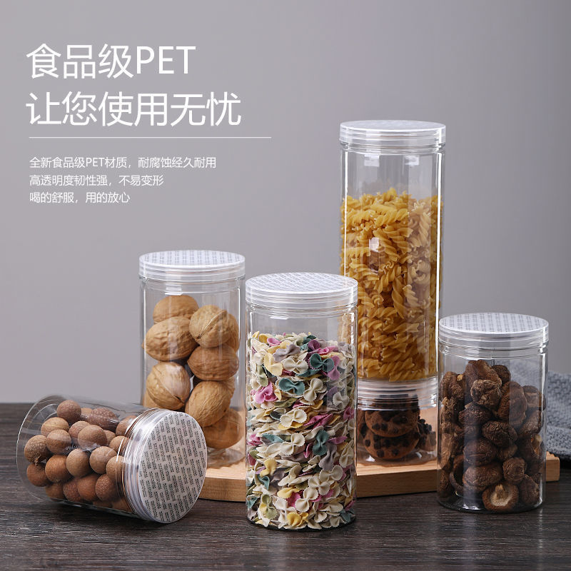 Transparent plastic storage system, bottle, 1 pieces, 10 pieces