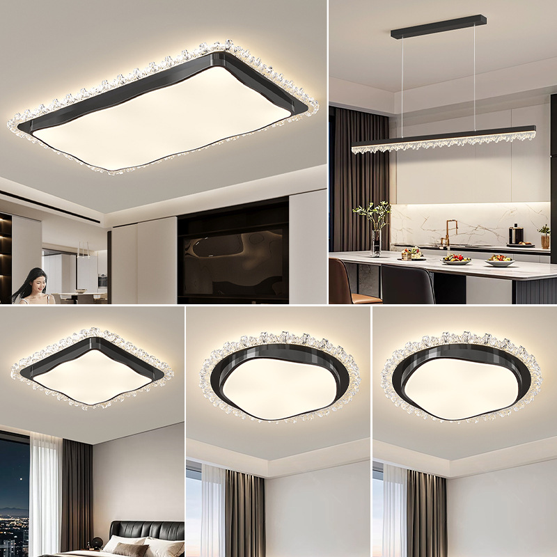 Luz de techo LED de alto brillo de espectro completo, lámpara de sala de estar moderna, lámpara de habitación super brillante, paquete de lámparas para toda la casa