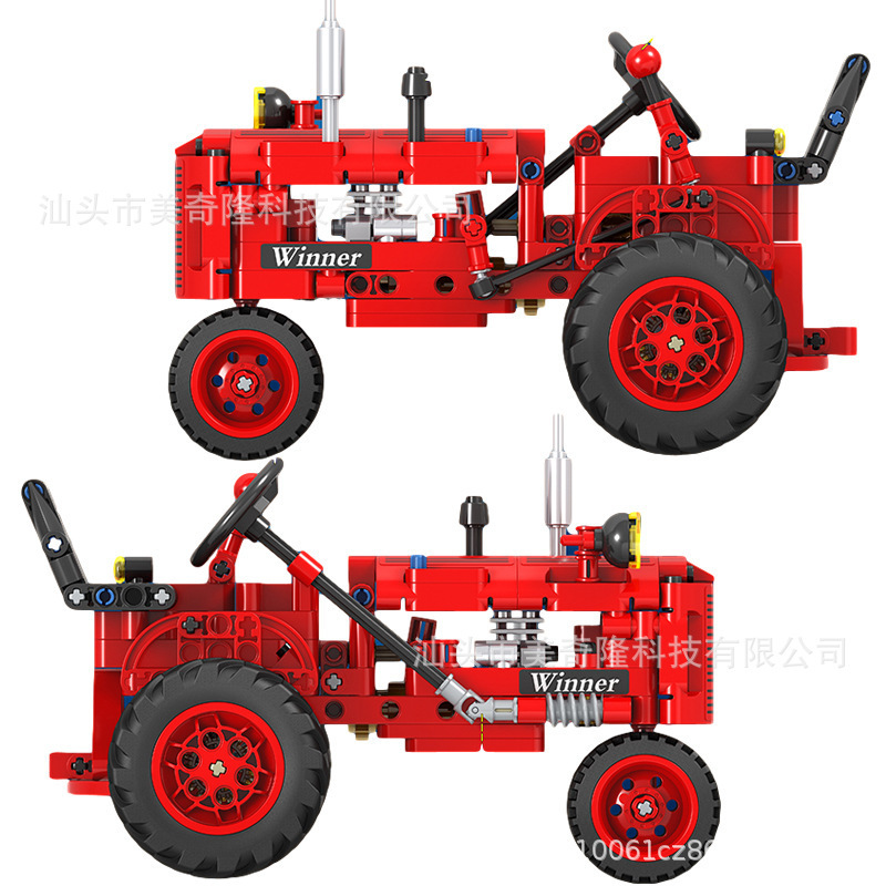 クロスボーダー Amazon クラシックトラクター 1:12 モデルテクノロジーエンジニアリングファーマーカー 7070 組み立てビルディングブロックおもちゃ|undefined