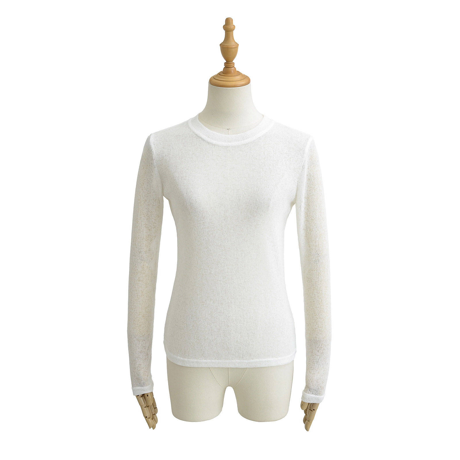 Summer light and thin breathable long-sleeve with a round collar