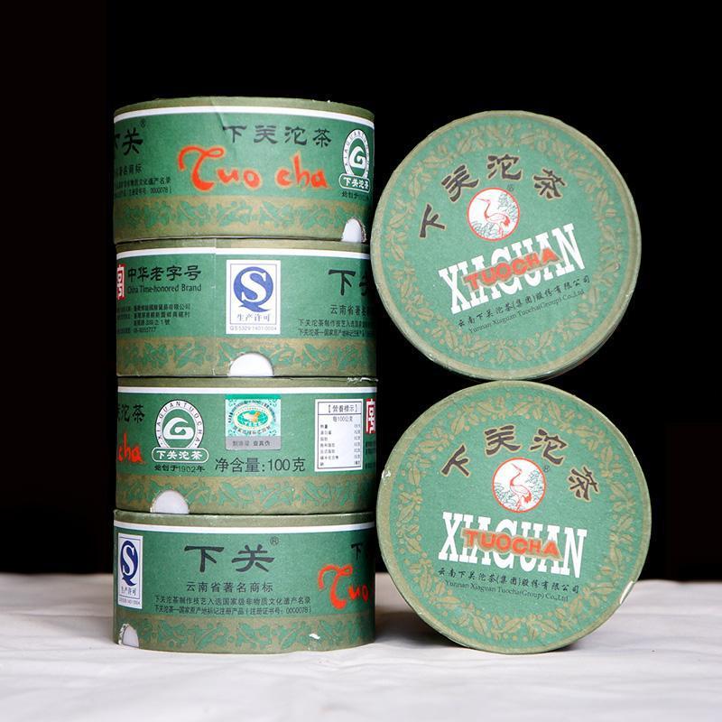 下关沱茶普洱茶2013年盒装甲沱生茶100g茶叶 五盒广东纯干仓