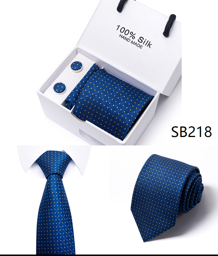 Flower Dot Multi Color Gift Box 5-piece Set Group Business Dress Wedding Tie_voghion.com