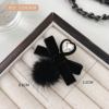 South Korea's autumn and winter warm mink hair balls, velvet love rhinestone plush side bangs bangs hair jewelry headgear new