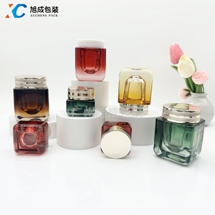 Spot Square Small Brown Bottle 15g Thick-Soled Eye Cream Face Cream Bottle Capsule Bottle Afu Same Style 50g Cream Bottle Skin Care Products