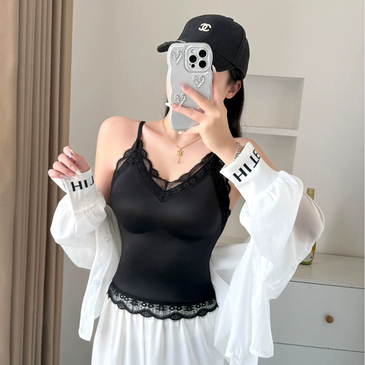 Легкий роскошный сексуальный кружевной бюстгальтер во французском стиле с фиксированной чашкой, удобный дышащий женский топ на бретельках средней длины