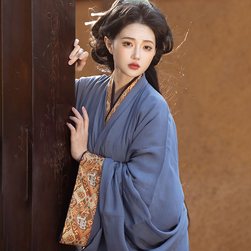 女士汉服战国袍直裾大放量拖尾2024年春秋复原款日常汉服女-阿里巴巴