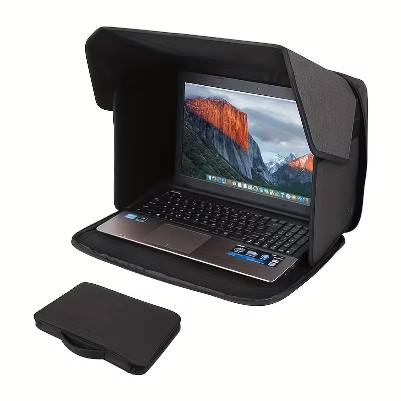 Cross-border best-selling in-stock outdoor laptop sunshade, foldable and convenient privacy protection cover, computer bag