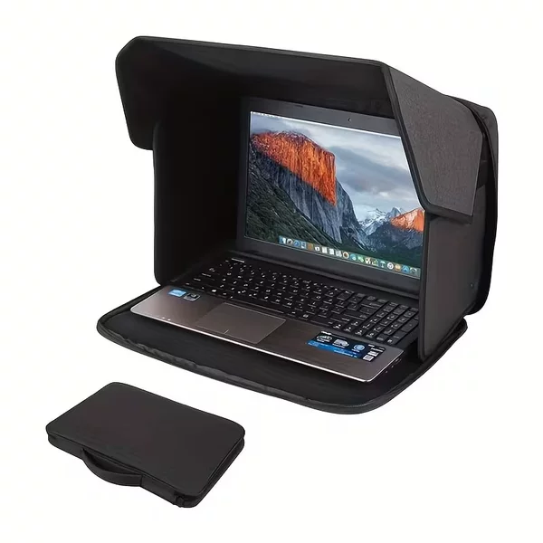 Cross-border best-selling in-stock outdoor laptop sunshade, foldable and convenient privacy protection cover, computer bag