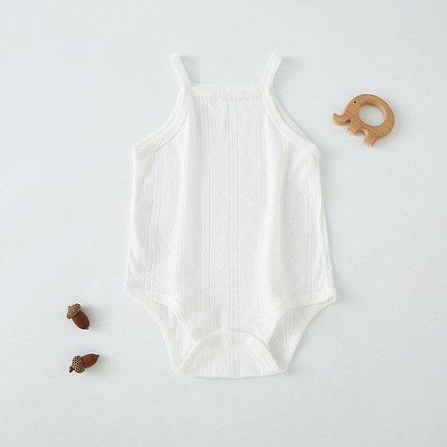 Baby Pajama Set Summer Thin T-shirt Undershirt Strappy Breathable Summer Baby Backless Top Hosiery Newborn