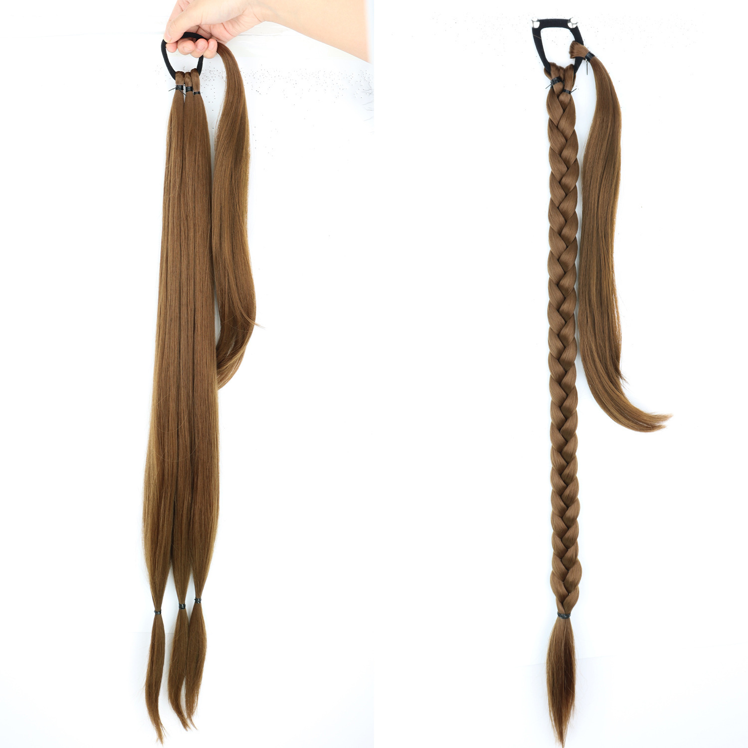 Perucas de cola de caballo mujer enredada moda extensión de cabello cola de caballo fibra sintética peruca cola de caballo peruca