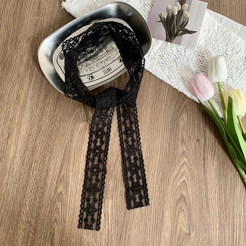 Pañuelo de seda de encaje, estilo de primavera y verano de alta calidad, cinta decorativa de todo fósforo, pañuelo para el cabello, cinturón multifuncional, bolsa de atar, cinta