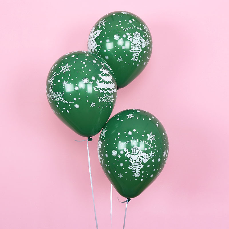 Globos navideños, globos de árbol de Navidad, globos escolares con temática de bosque, decoración verde, diseño de escena, globos para fiestas