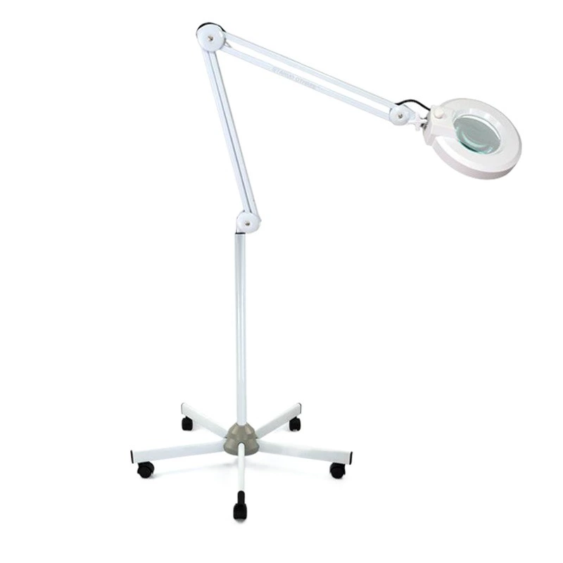 Акция фабрики 5-футовое напольное увеличительное стекло Косметическая лампа с регулируемой яркостью Складная 5-угловая Опора торшер с увеличительным стеклом