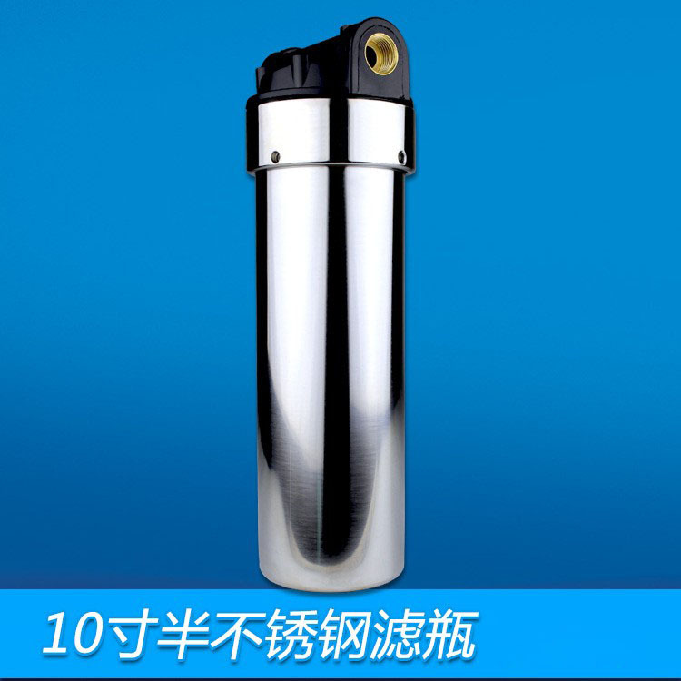 Cartucho de filtro del acero inoxidable de la categoría alimenticia 304 de la botella de filtro del acero inoxidable de 10 pulgadas 4 puntos 6 puntos cáscara semi-inoxidable del filtro de los dientes de cobre de 1 pulgada