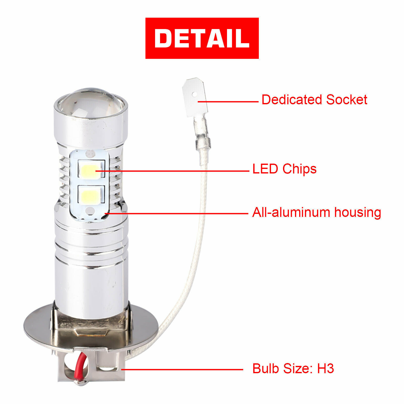 Auto LED niebla 100w LED ultra brillante lámpara de viaje de luz blanca 6000k luz blanca de viaje de automóviles luz diurna
