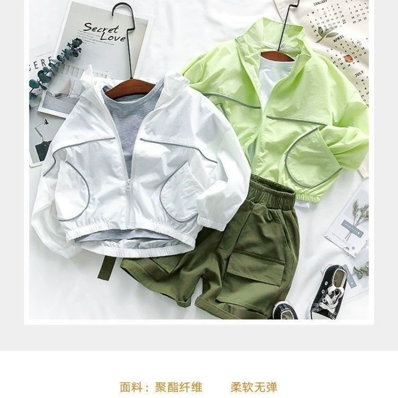 Бесплатная доставка, детская дышащая ультратонкая новая УФ-куртка 2023 года для мальчиков и девочек, летняя детская защита от солнца