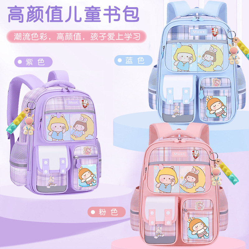 26 nuevas mochila de estudiantes de primaria para mujeres 1 - 2 - 3 - 6 - 9 grados mochila de hombro para niños