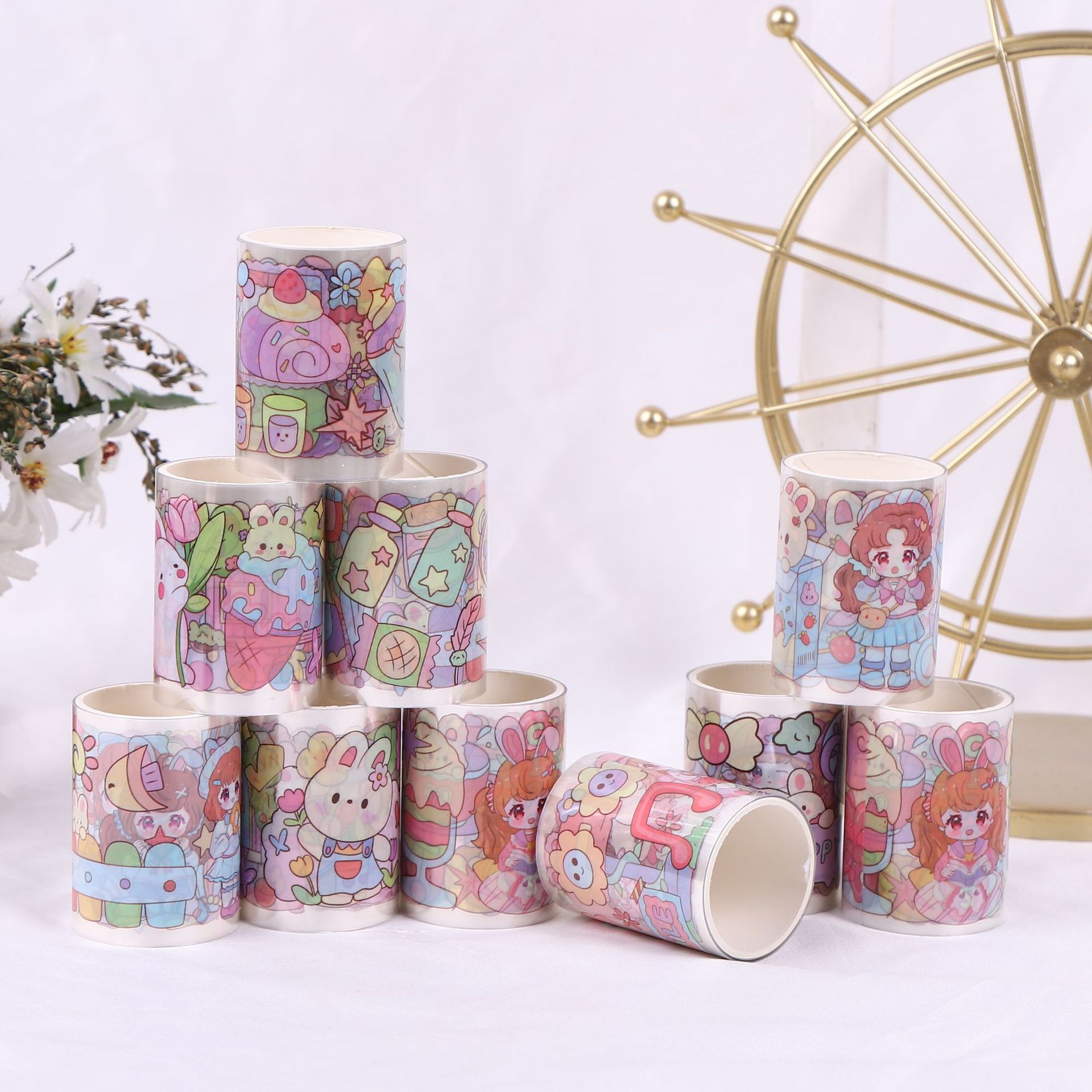 Cinta adhesiva de 5cm de ancho y 1 metro de largo, material decorativo, pegatinas, estudiantes de jardín de infantes, regalos para niños, cinta de cuenta manual de recompensa