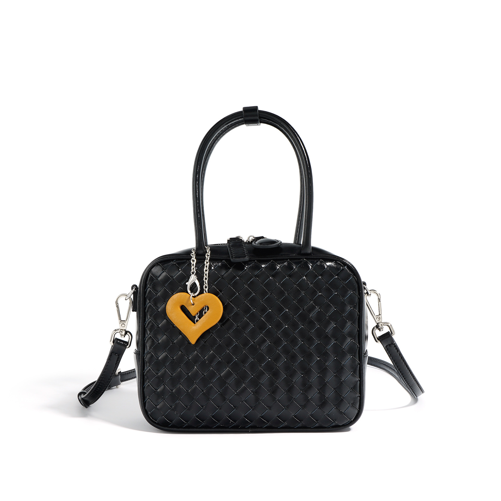 Spring 2026 Cowhide Leather Bowling Bag - Women's Textured Crossbody Bag, Versatile Commuter Shoulder Bag & Handbag - Thumbnail 8