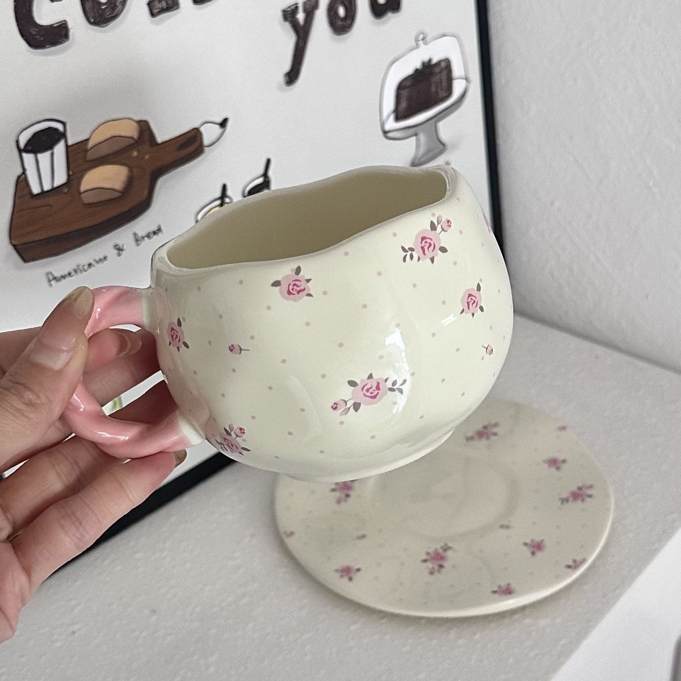 Luxury Ceramic Mug With Aesthetic Design For Afternoon Tea_voghion.com
