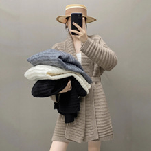 宽松新款慵懒风baby山羊绒衫女开衫外套针织打底羊绒毛衣外搭