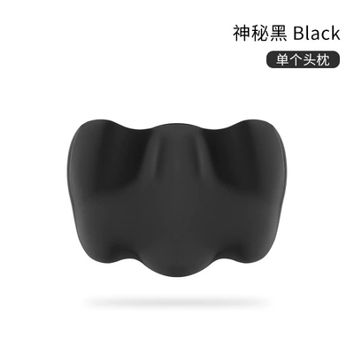 Car headrest car Ice pillow seat waist neck pillow car waist support memory foam waist pillow back cushion cervical support pillow (Headrest) - mysterious-black-single-headrest-summer-ice-style