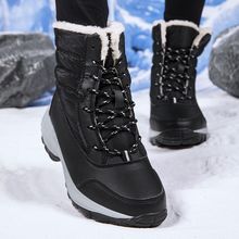雪地靴女款加厚中筒冬季防水加绒保暖棉鞋学生韩版厚底轻便靴子
