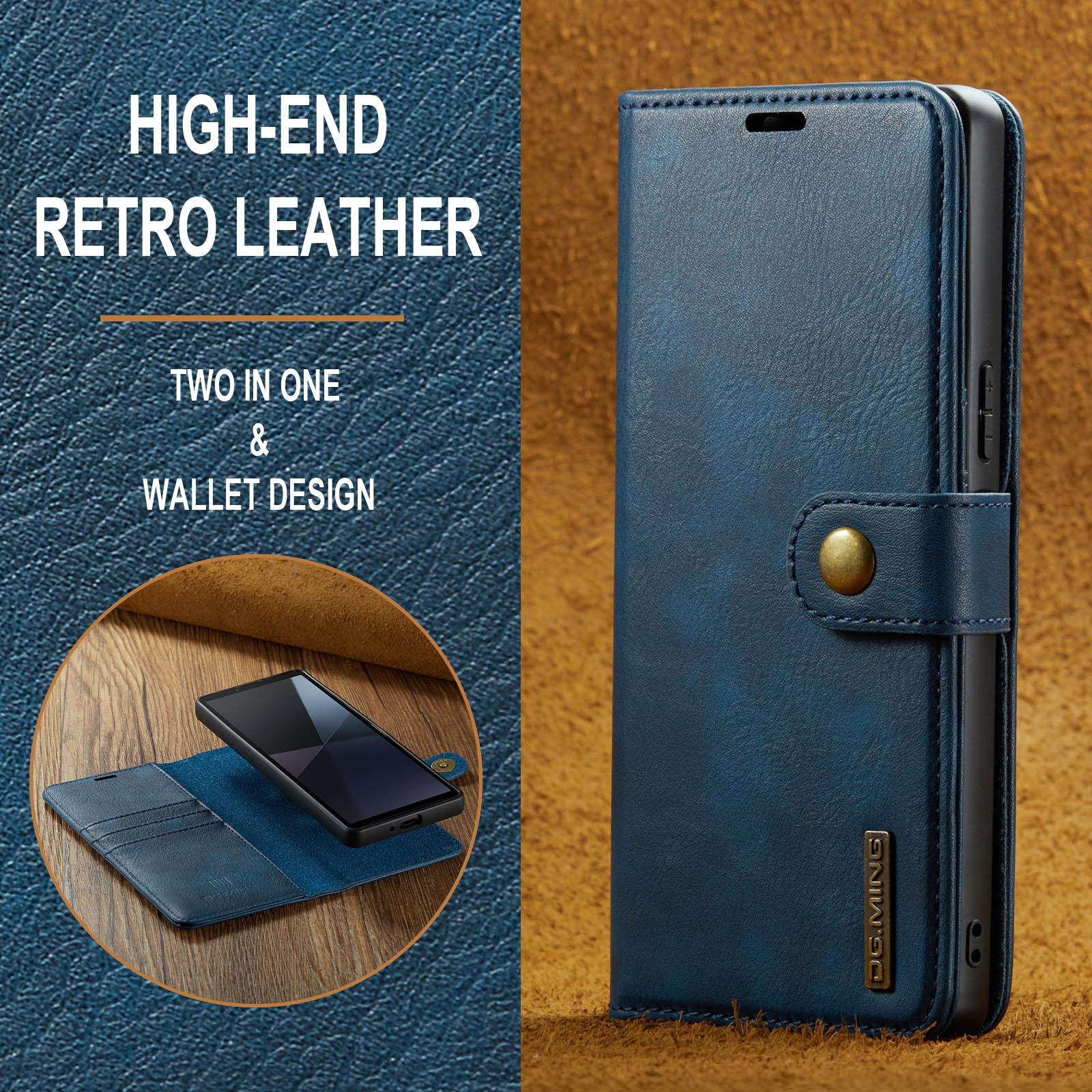 For Sony Xperia 10 VI Mobile Phone Case Xperia 1 VI 2-in -1 Split Leather Case 2024_voghion.com