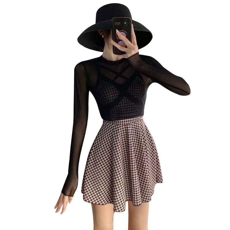 Caliente primavera traje de baño las mujeres puro deseo estilo dulce chica caliente primer amor francés temperamento pequeño cintura apretado vestido verano