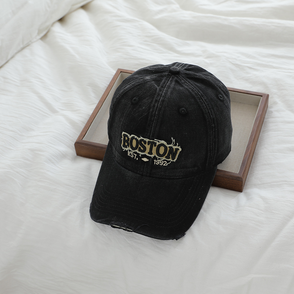 Niños retro hacer viejas letras bordadas sombrero de béisbol de vaqueros sombrero de primavera y otoño suave sombrero casual sombrero de lengua sombrero sombrero de sol