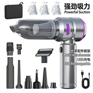 Car Vacuum Cleaner, Handheld Brushless High-Power Dust Removal and Inflating Device, Dual-Purpose Mini Car Dust Blower with High Suction Power