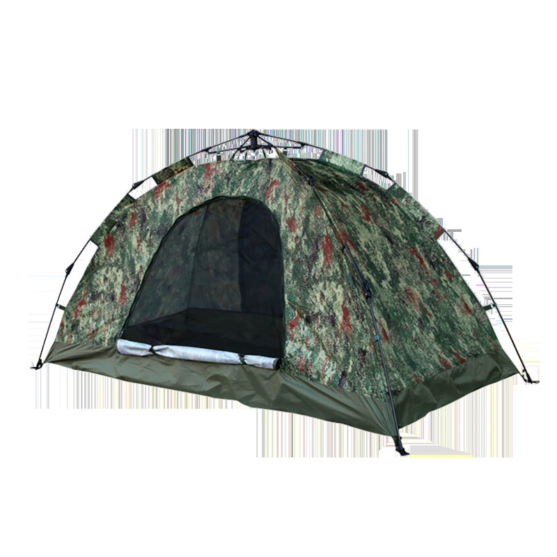 Tent camping training quick opening single person quick opening 2*1m double layer tent