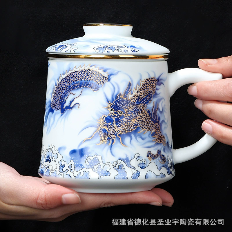 [羊脂玉瓷白瓷薄胎主人杯大小单杯品茗杯陶瓷功夫茶具茶杯家用专用]