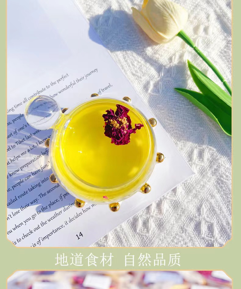 Freeze Dried Grapefruit Lemon Passion Fruit Tea 20g Fruit Tea Bag with Rock Sugar in use