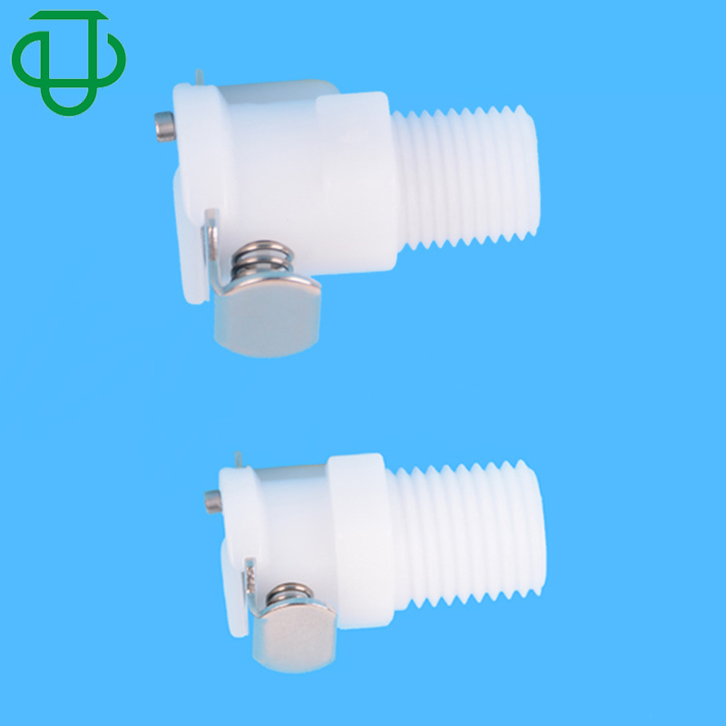 集优L系列1/4NPT螺牙附阀截止直通母座POM塑料快速接头批发
