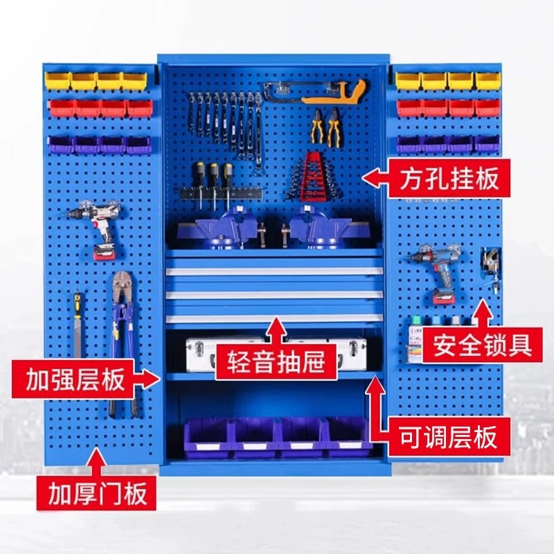 Gabinete de herramientas pesadas Gabinete de almacenamiento de herramientas de taller de fábrica Gabinete de almacenamiento de accesorios de hardware industrial Gabinete de almacenamiento de herramientas móviles de reparación de automóviles